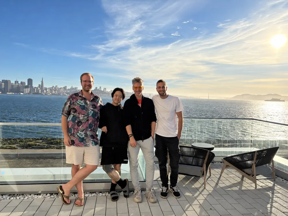 The NextEpic team on a rooftop in San Francisco